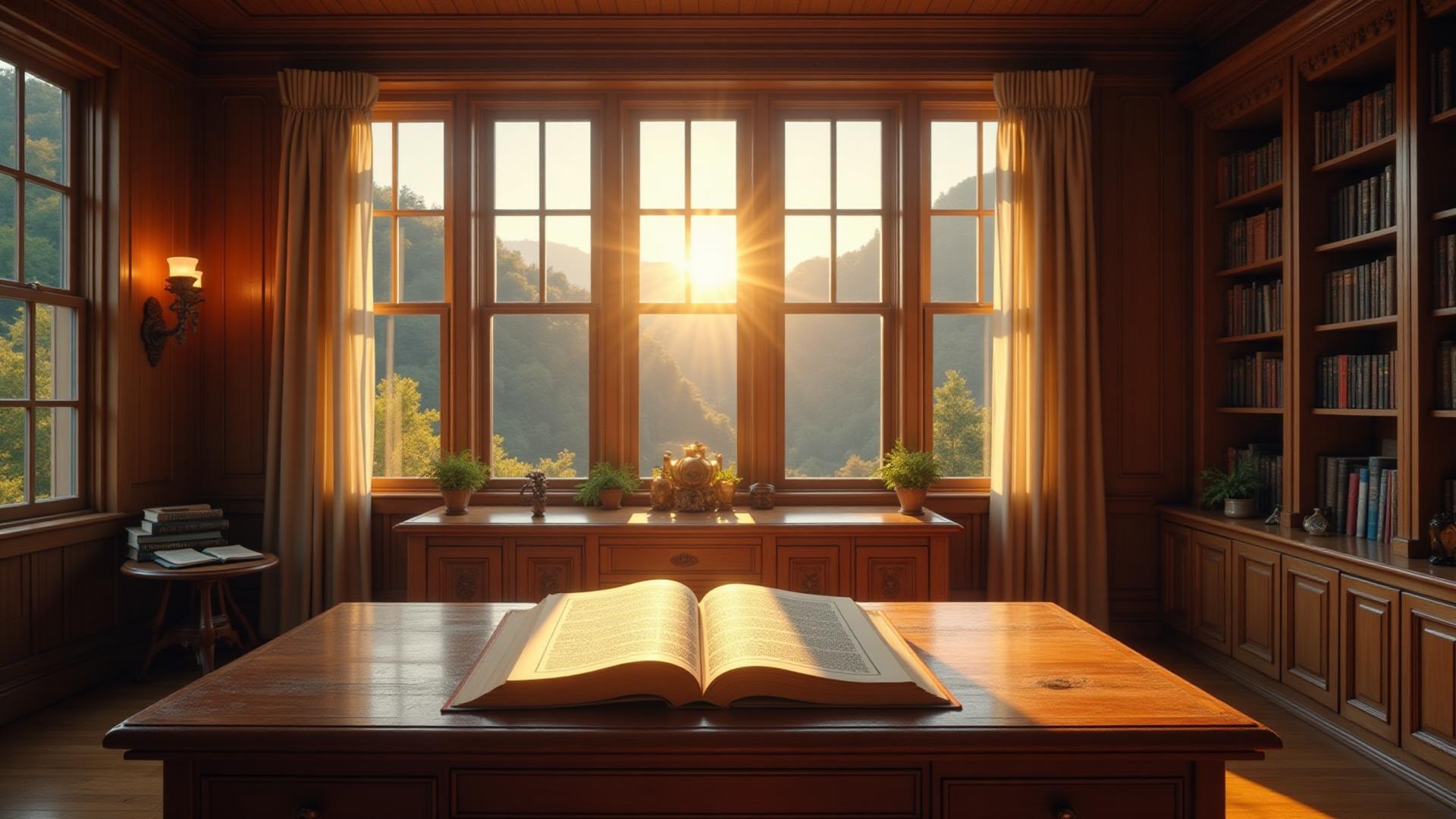 Torah study room with open sacred texts and candlelight in South Fallsburg, New York - Rabbi Shmuel Zev Juravel Torah education